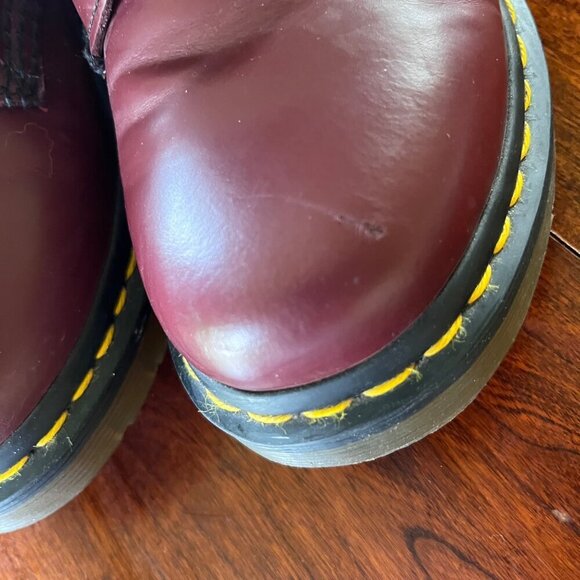 Dr.‎ Martens 1460 Cherry Red Leather Boots Size 5 - Picture 8 of 11